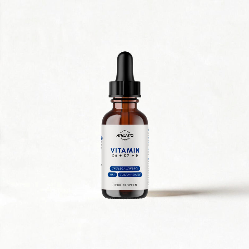 ATHLATIQ Vitamin D3 + K2 + E Tropfen in der Pipettenflasche, 1200 Tropfen